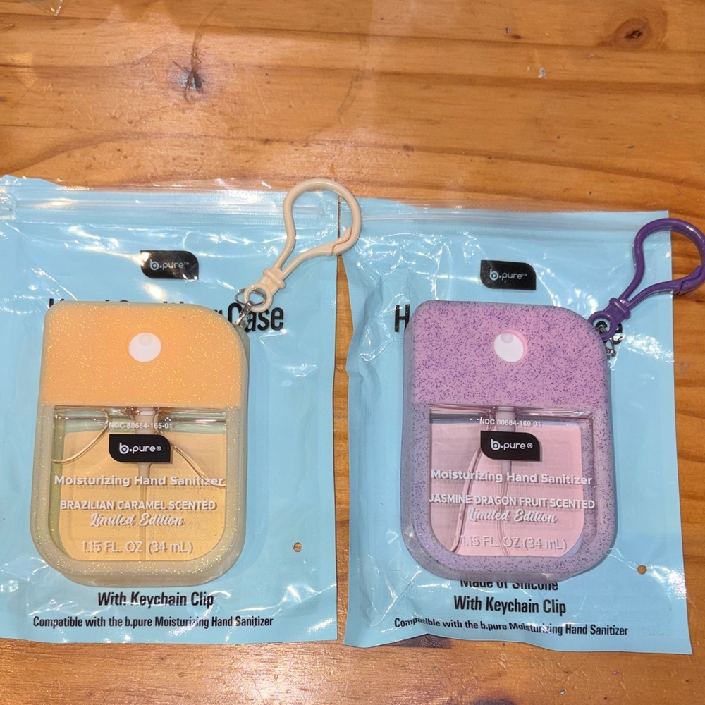 Brand New BPure JasmineDragonfruit & Brazilian Caramel Hand Sanitizers w/ Cases🔥